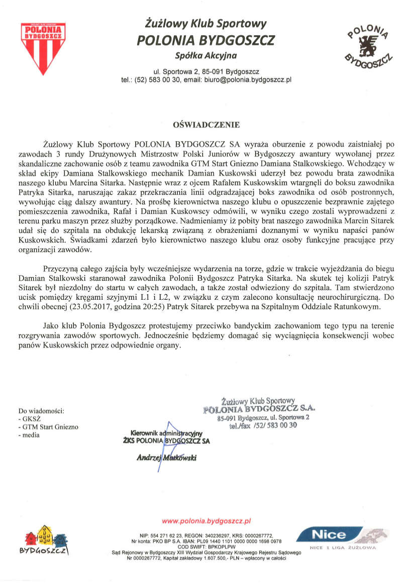 oswiadczenie bydgoszcz